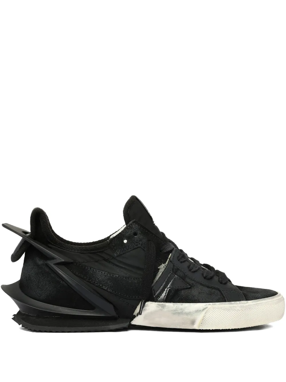 Paul Easterlin Lightning-strike Panel Sneakers In Black