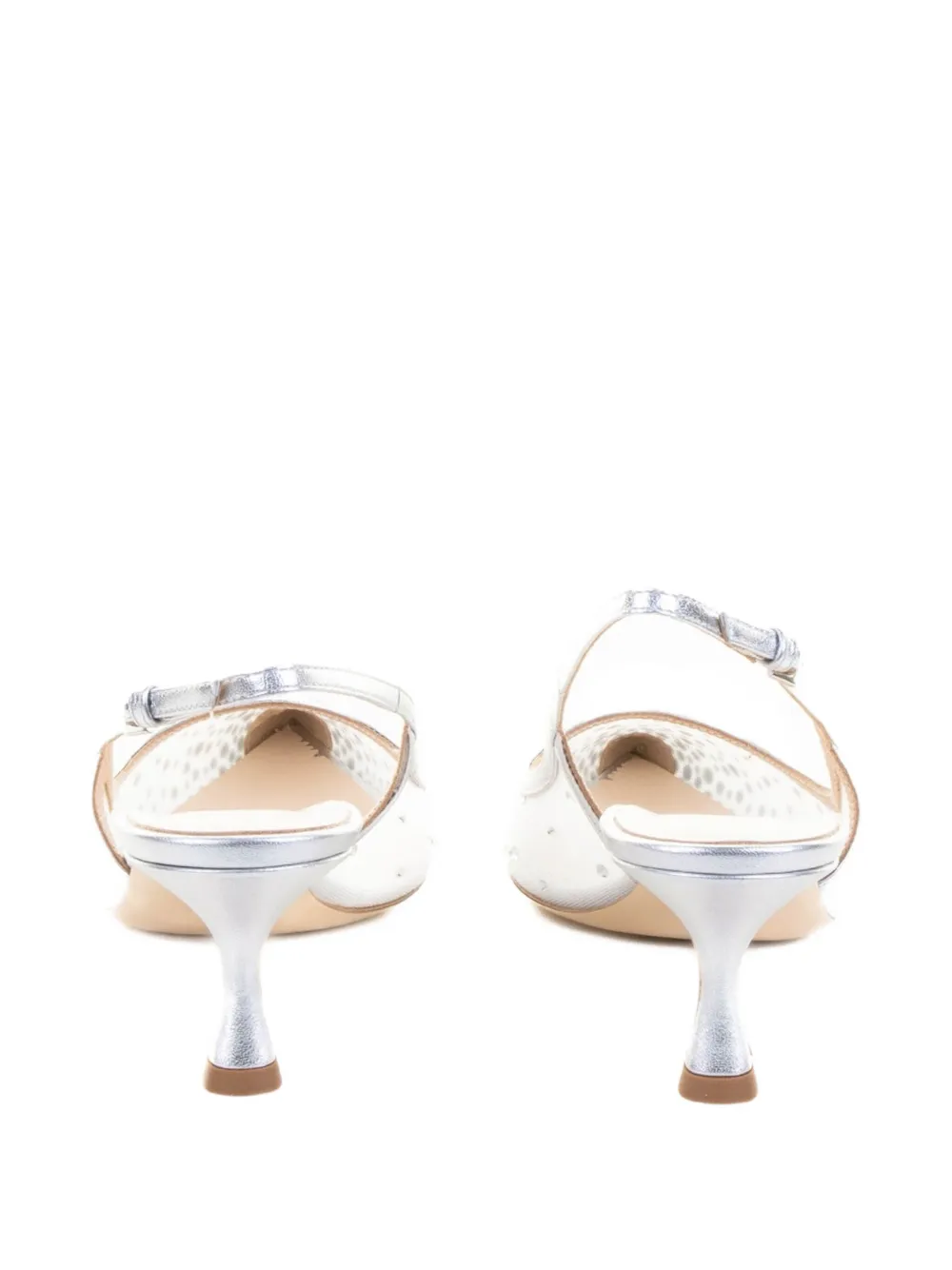 Ninalilou 50mm Mya slingback pumps White