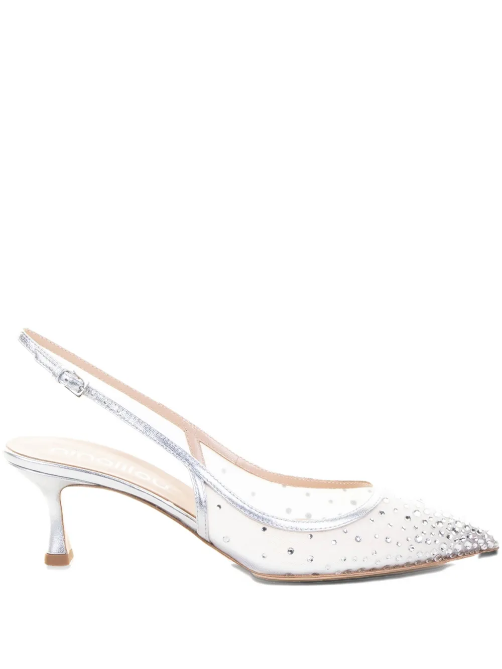 Ninalilou 50mm Mya slingback pumps - ホワイト Ninalilou 50mm Mya slingback pumps - ホワイト
