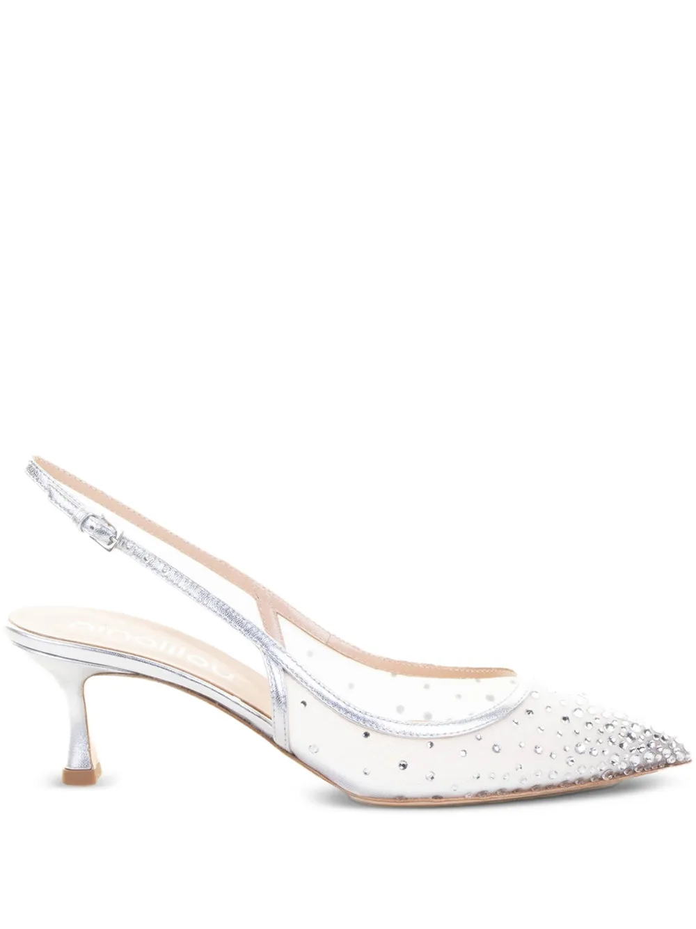 Ninalilou 50mm Mya slingback pumps White
