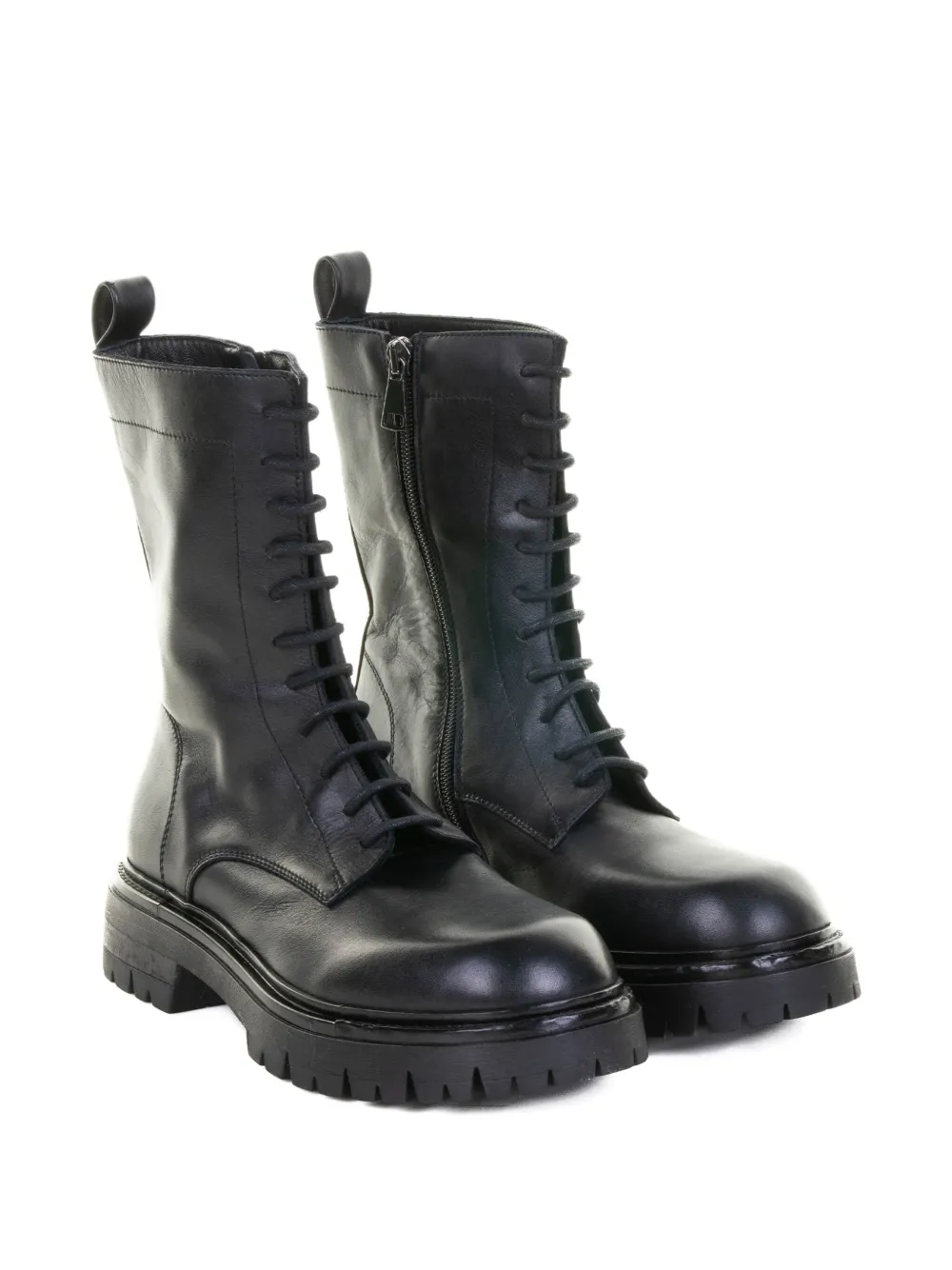 Elena Iachi lace-up combat boots Black