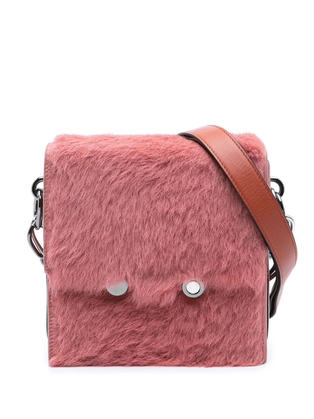 Marni Pre-Owned 2010-2025 Shearling Chain crossbody bag - ピンク Marni Pre-Owned 2010-2025 Shearling Chain crossbody bag - ピンク