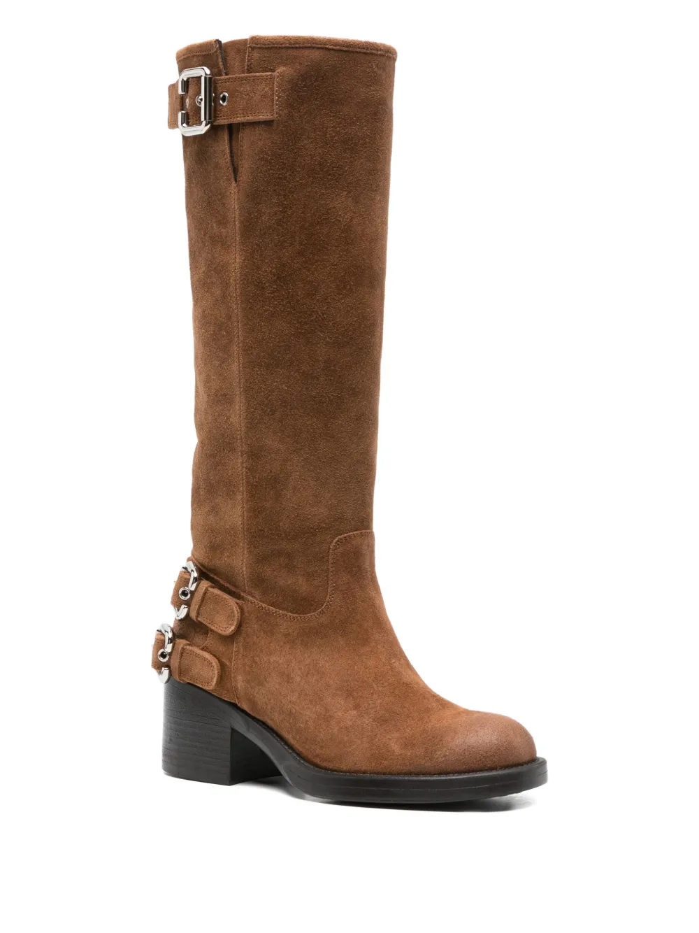 Chloé 60 mm laarzen met gesp Bruin