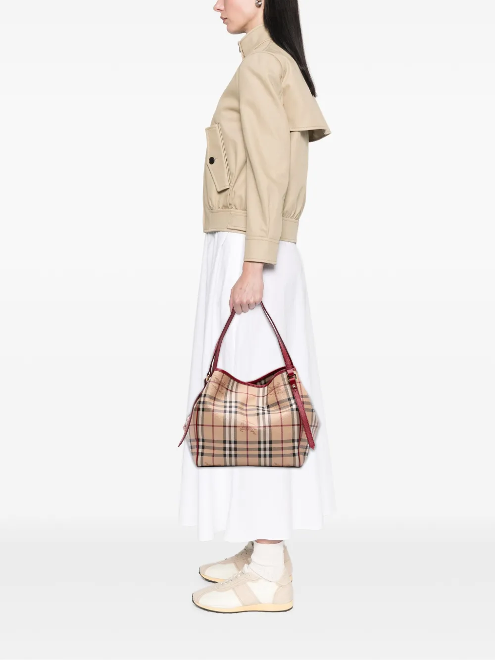 Burberry Pre-Owned bolso shopper Canterbury de lona revestida y motivo Haymarket Check 2000-2017 | Pre-owned | Image 2