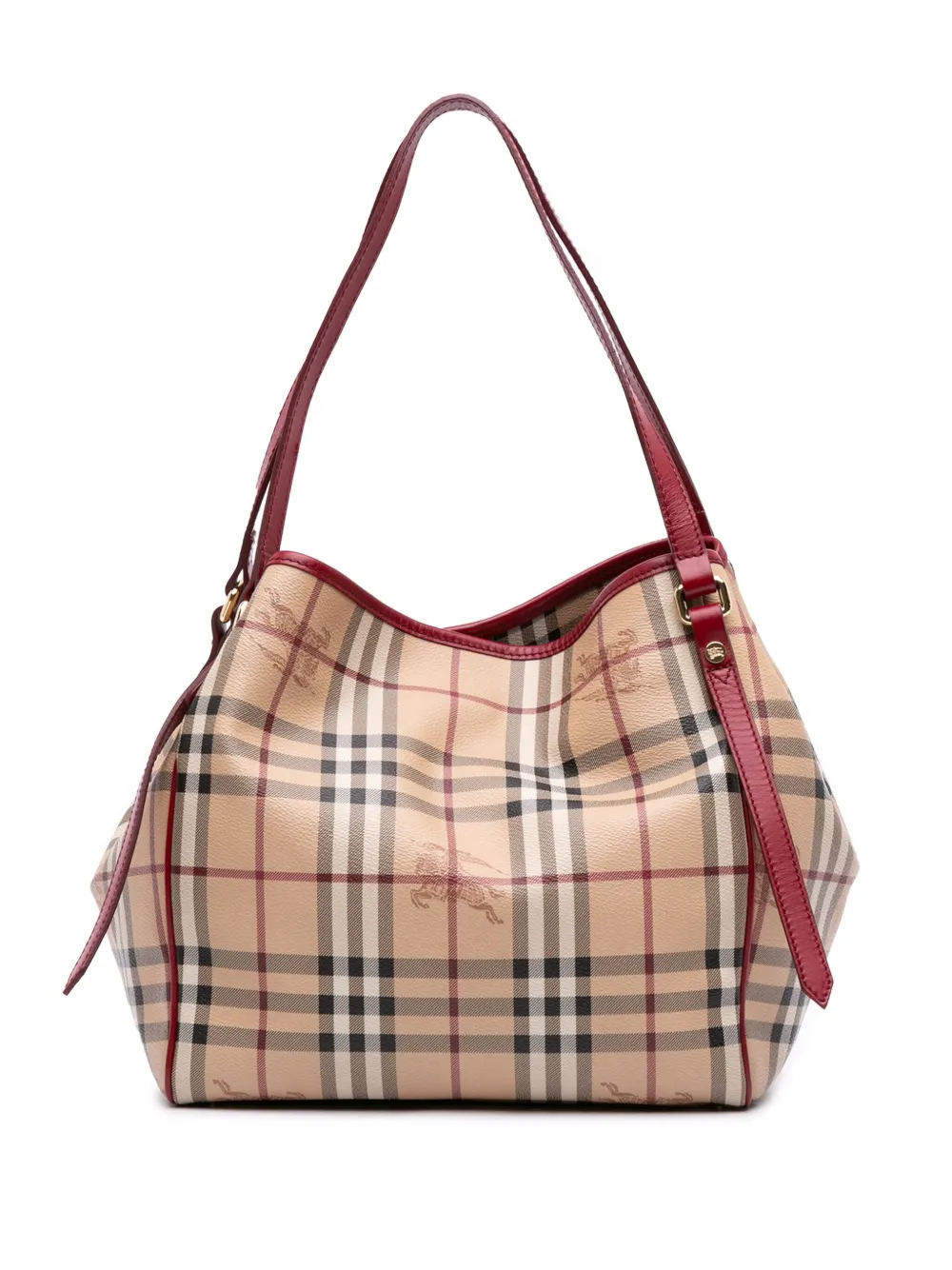 Burberry Pre-Owned 2000-2017 Small Haymarket Check Coated Canvas Burberry Pre-Owned 2000-2017 Small Haymarket Check Coated Canvas
