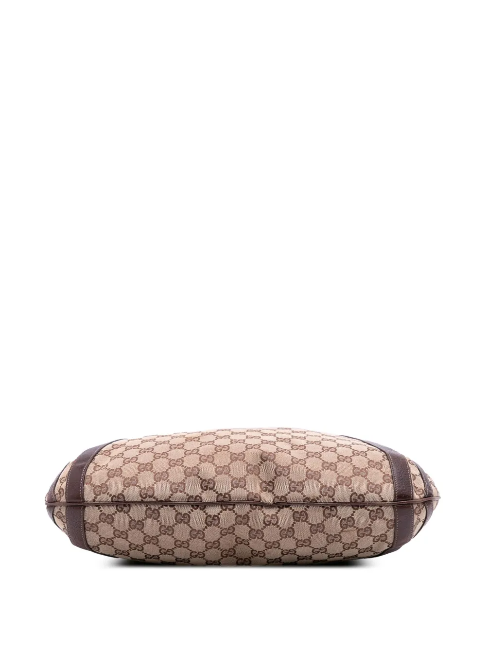 Pre-owned Gucci 2000-2015 Gg Canvas Abbey D Ring Convertible Satchel In Brown