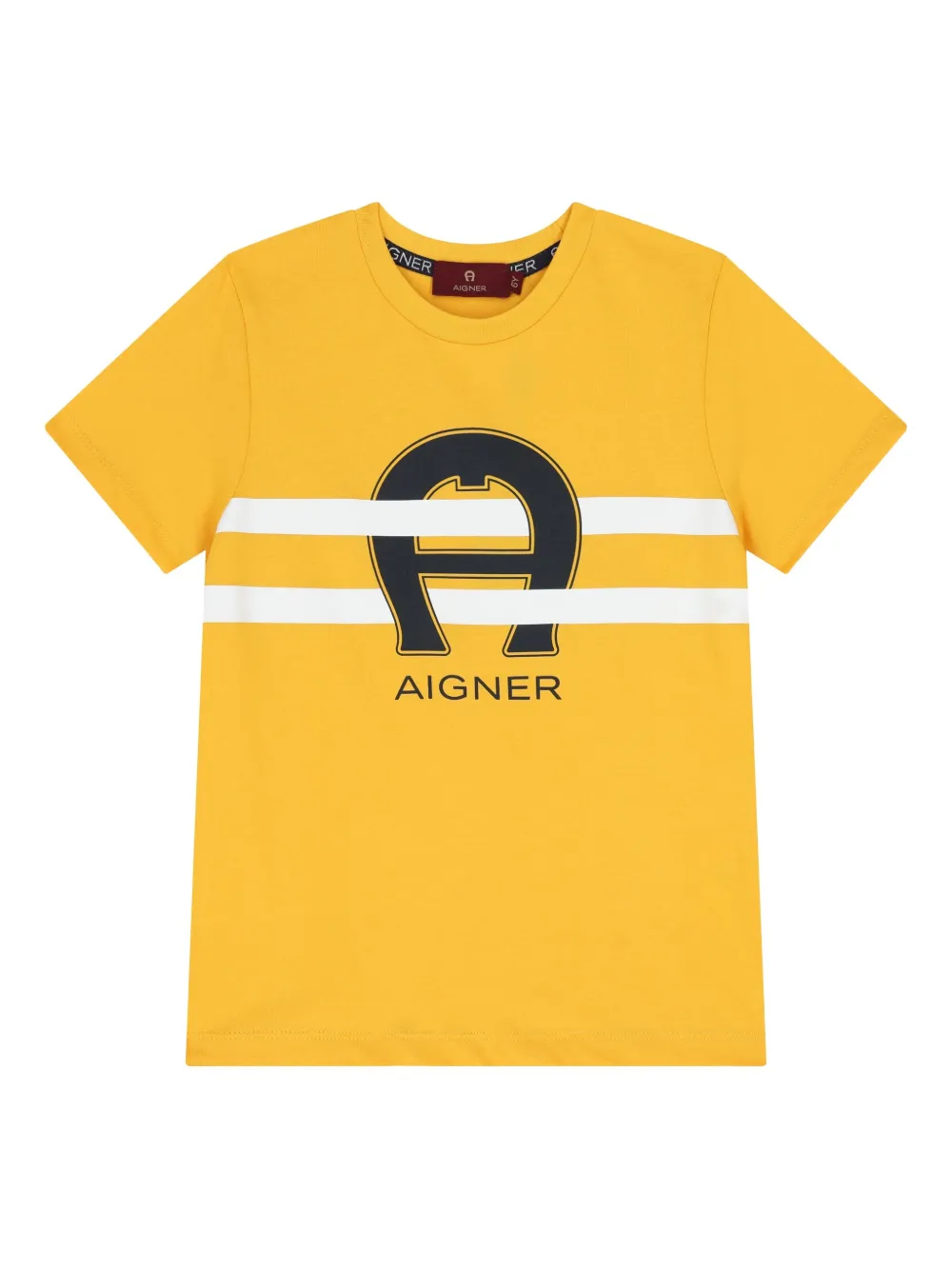 Aigner Kids horseshoe-logo T-shirt | Yellow | Image 1