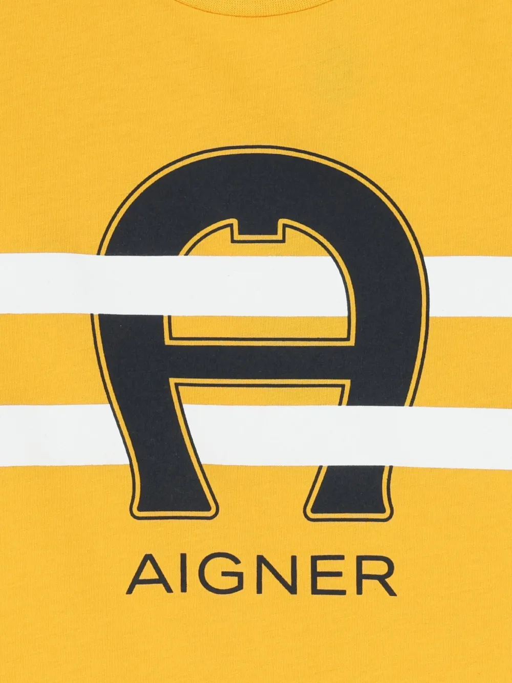 Aigner Kids T-shirt met hoefijzer-logo Geel