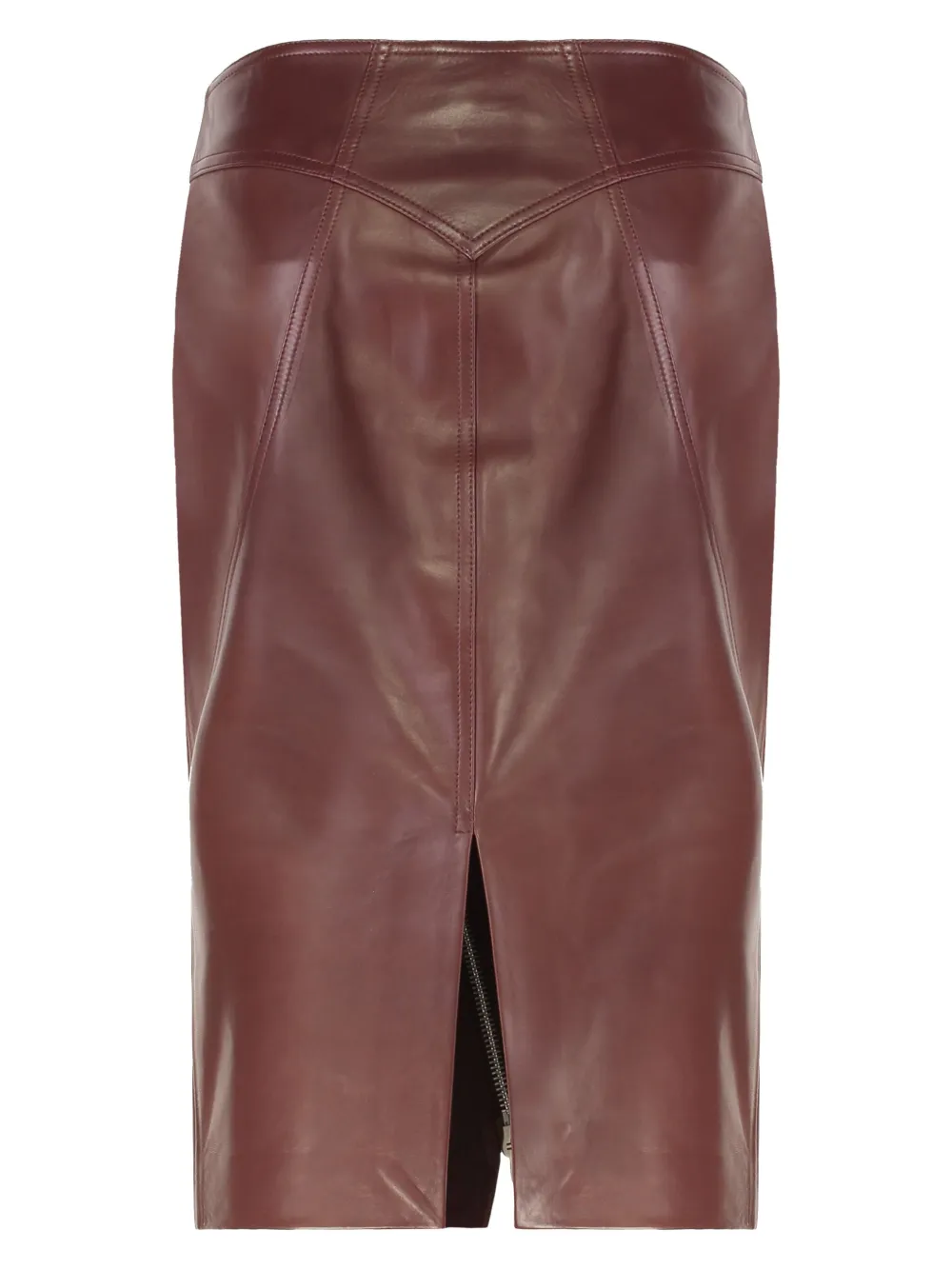 TOM FORD Leren rok met ritszak - Rood