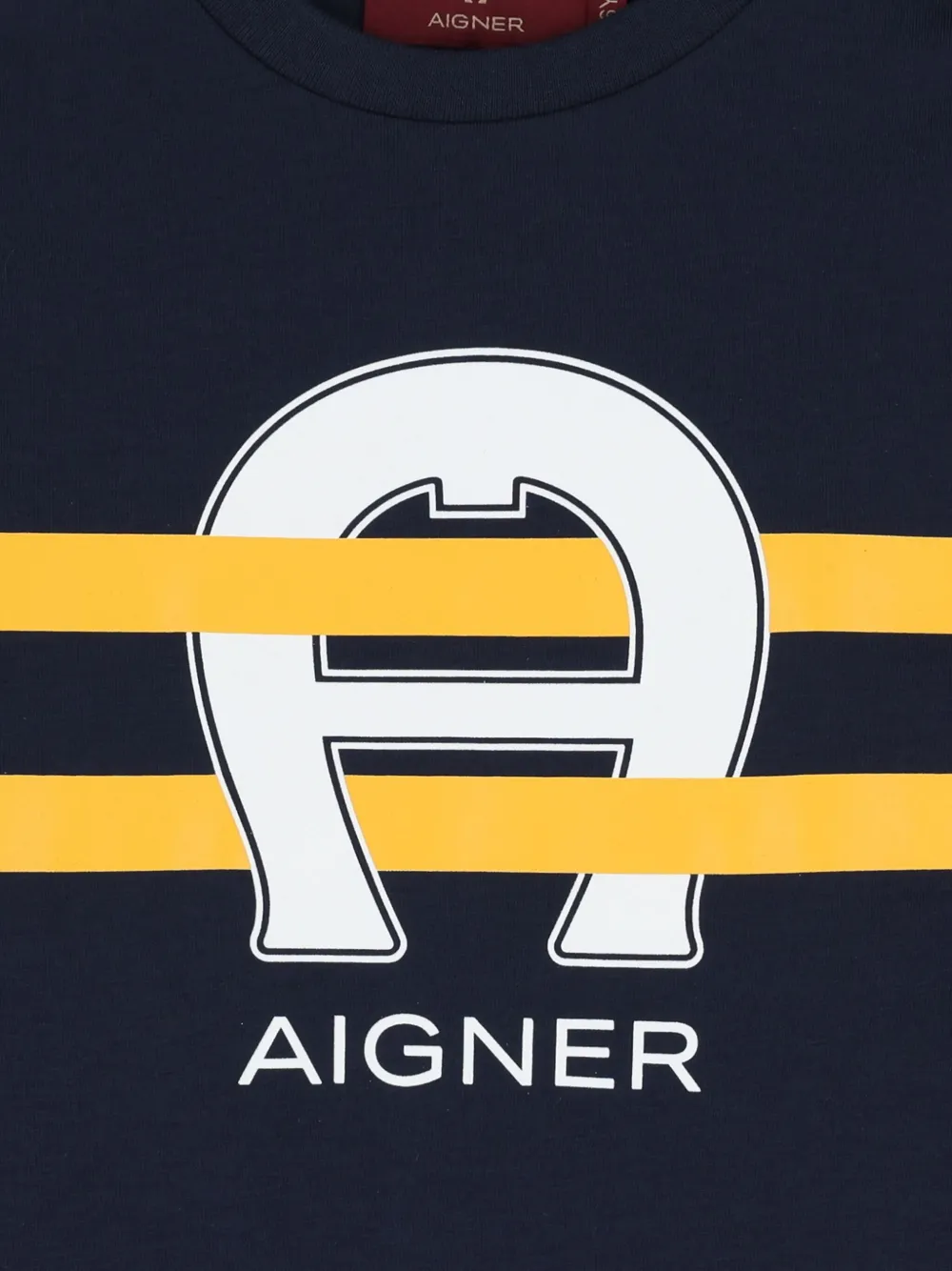 Aigner Kids T-shirt met hoefijzer-logo Blauw