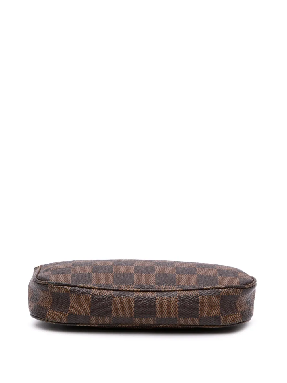 Pre-owned Louis Vuitton 2006 Damier Ebene Mini Pochette Accessoires Handbag In Brown