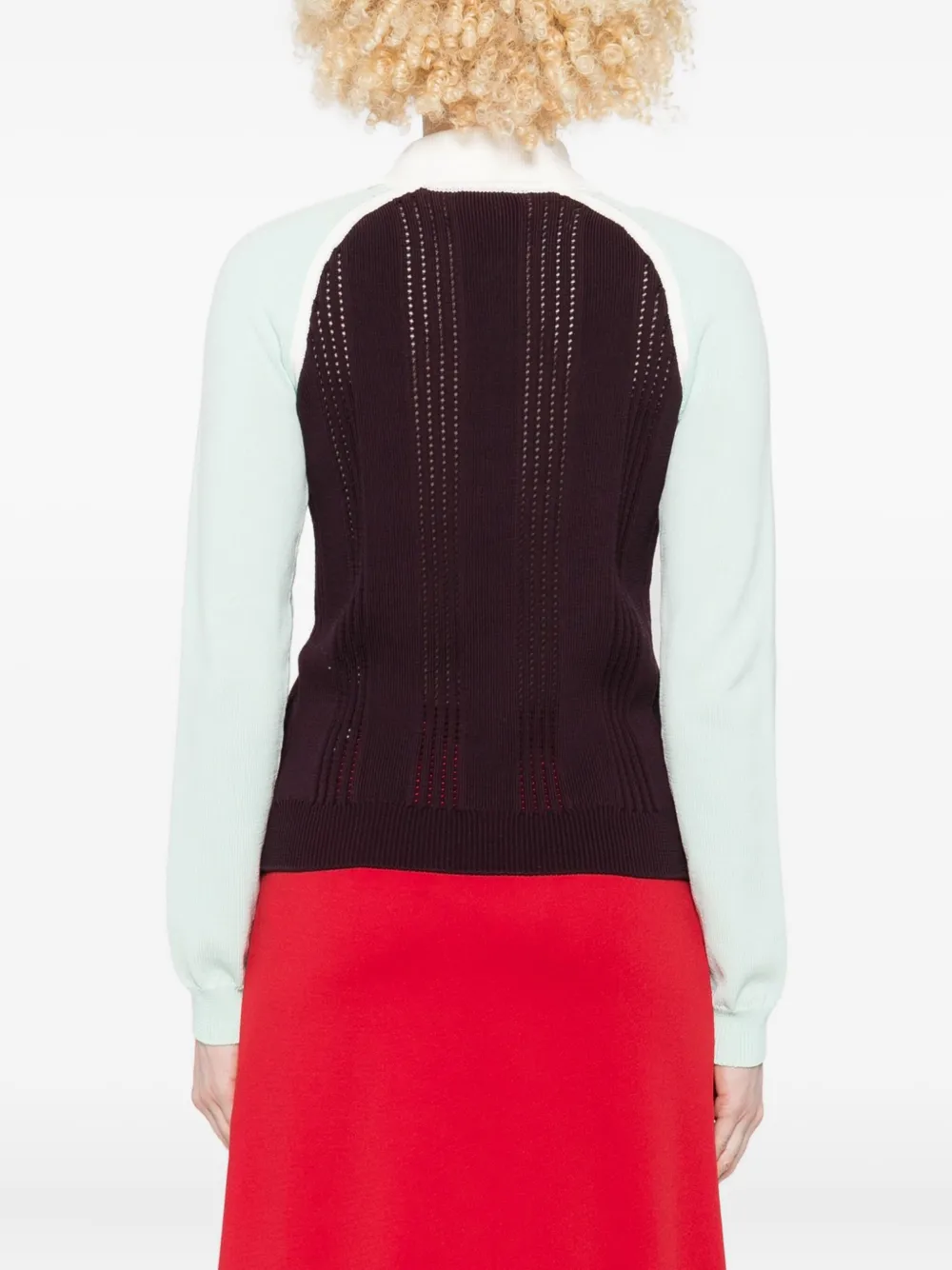 Casablanca Colourblock Polo Top In Multi