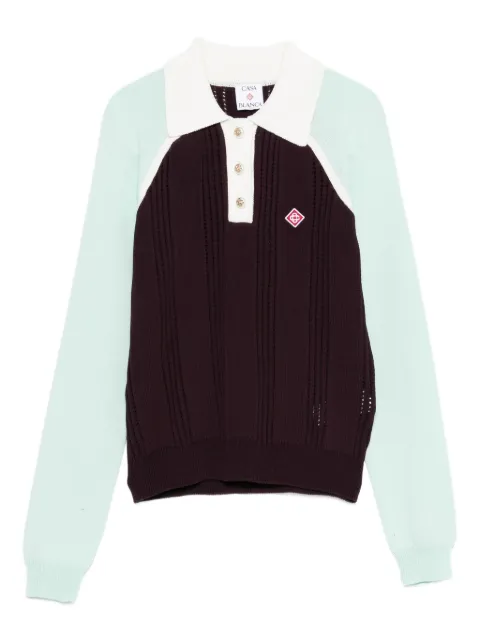 Casablanca colourblock polo top