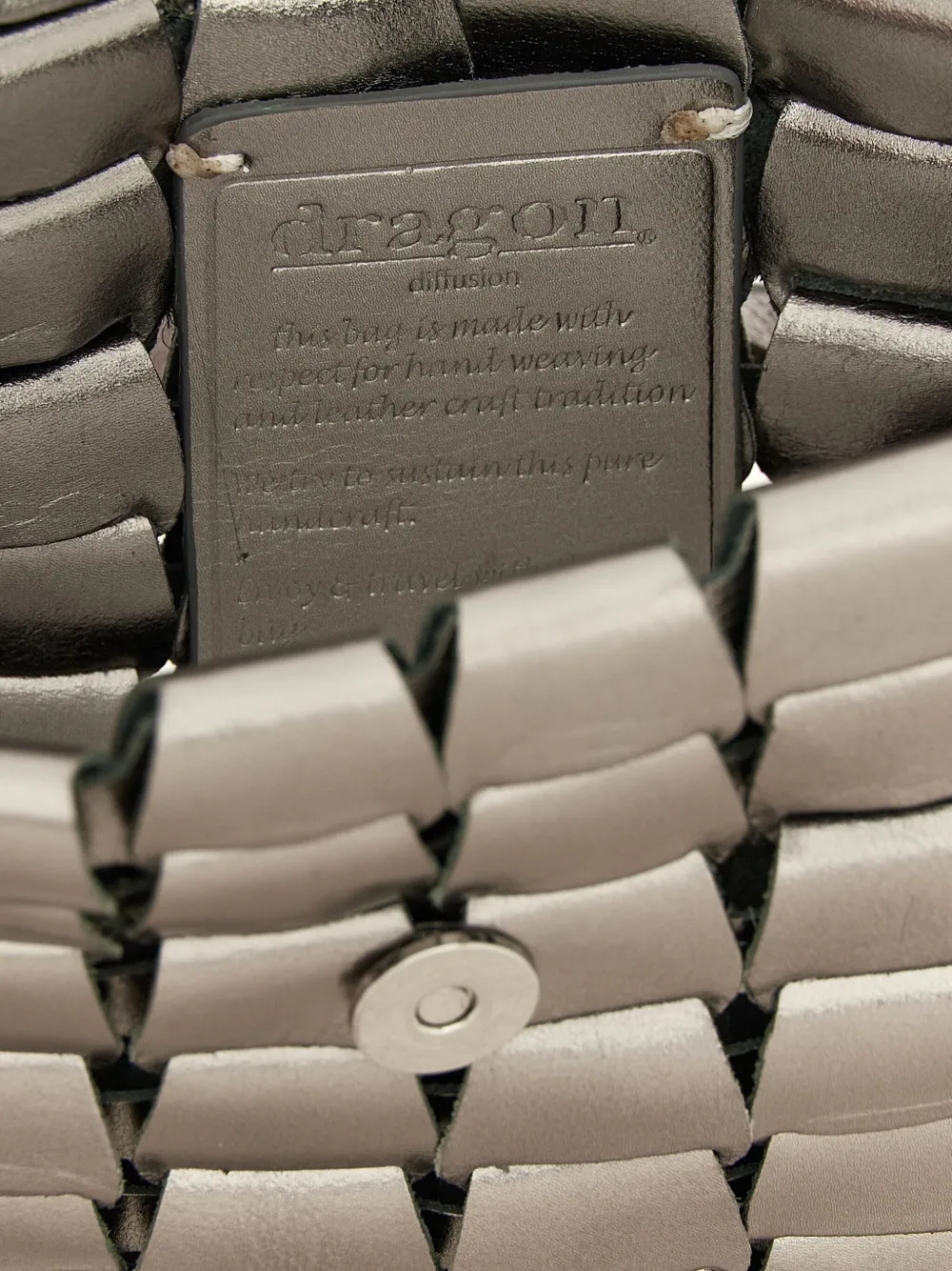 Dragon Diffusion Interwoven Metallic Link Crossbody Bag In Silver