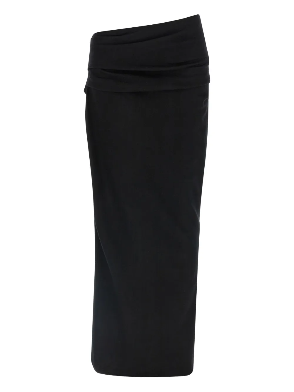 Entire Studios Draped Rear-split Midi Skirt In Black