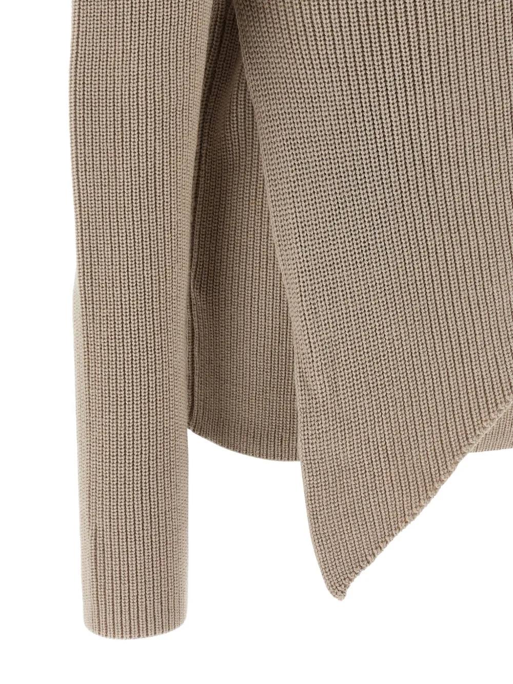 Entire Studios Wrap Turtleneck Sweater In Neutral