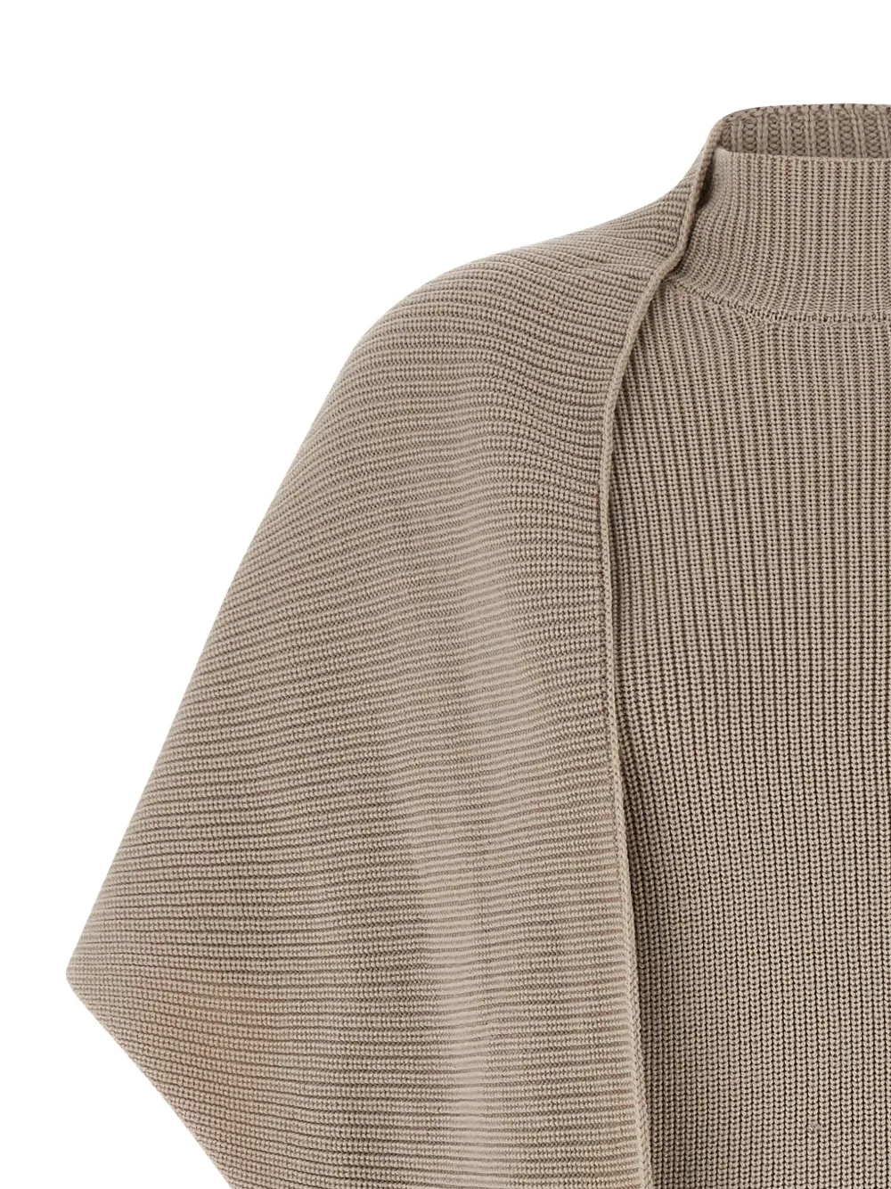 Entire Studios Wrap Turtleneck Sweater In Neutral