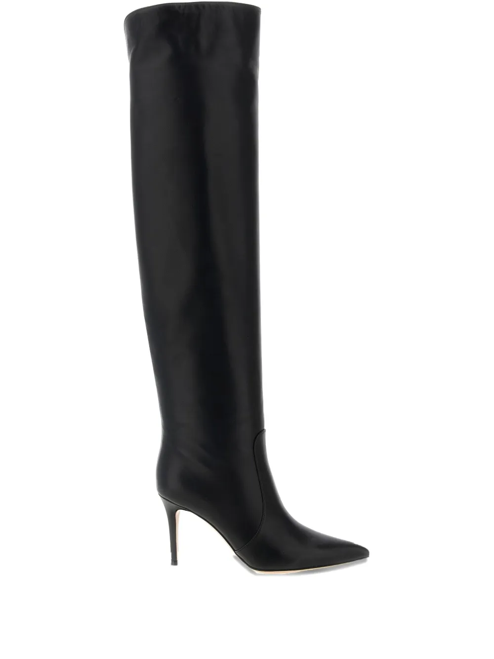 Gianvito Rossi 85mm Hansen Cuissard Pointed-toe Boots In Black