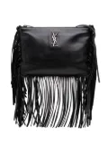 Saint Laurent Pre-Owned 2015 Calfskin Monogram Fringe crossbody bag - Black