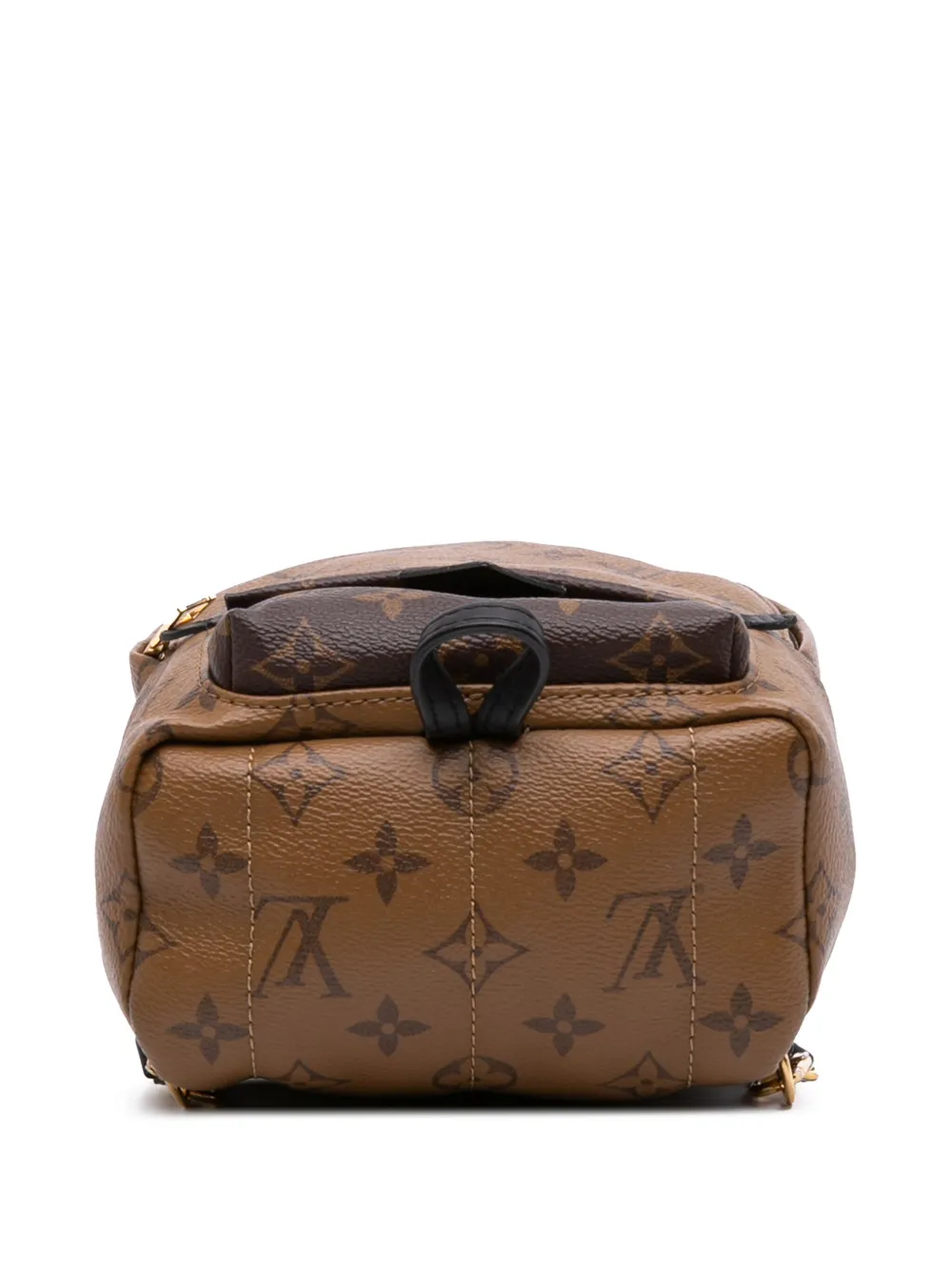 Pre-owned Louis Vuitton 2017 Monogram Reverse Mini Palm Springs Backpack In Brown