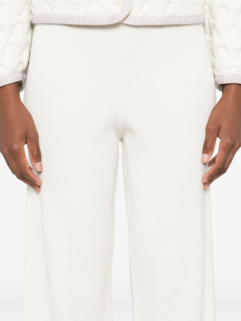 Fabiana Filippi Ribbed Trousers In White