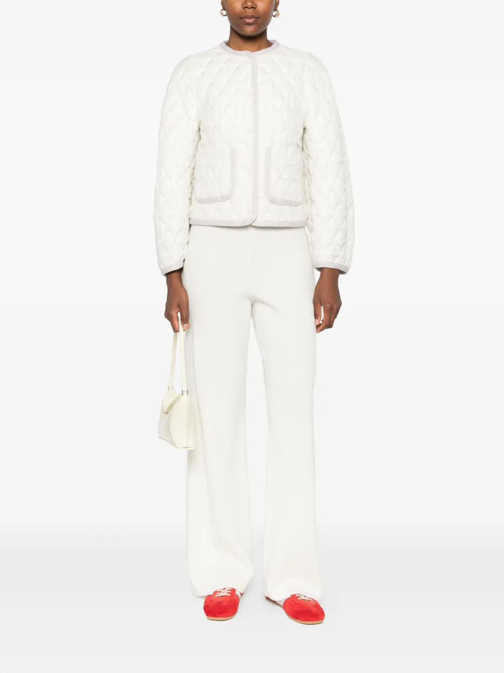 Fabiana Filippi ribbed trousers - Wit