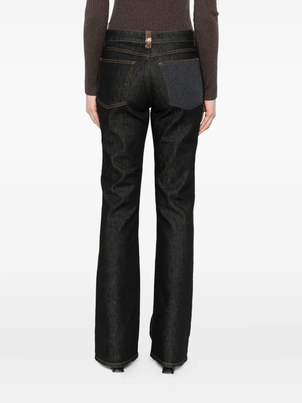 Fabiana Filippi 5-pocket Denim Trousers With Flare In Black