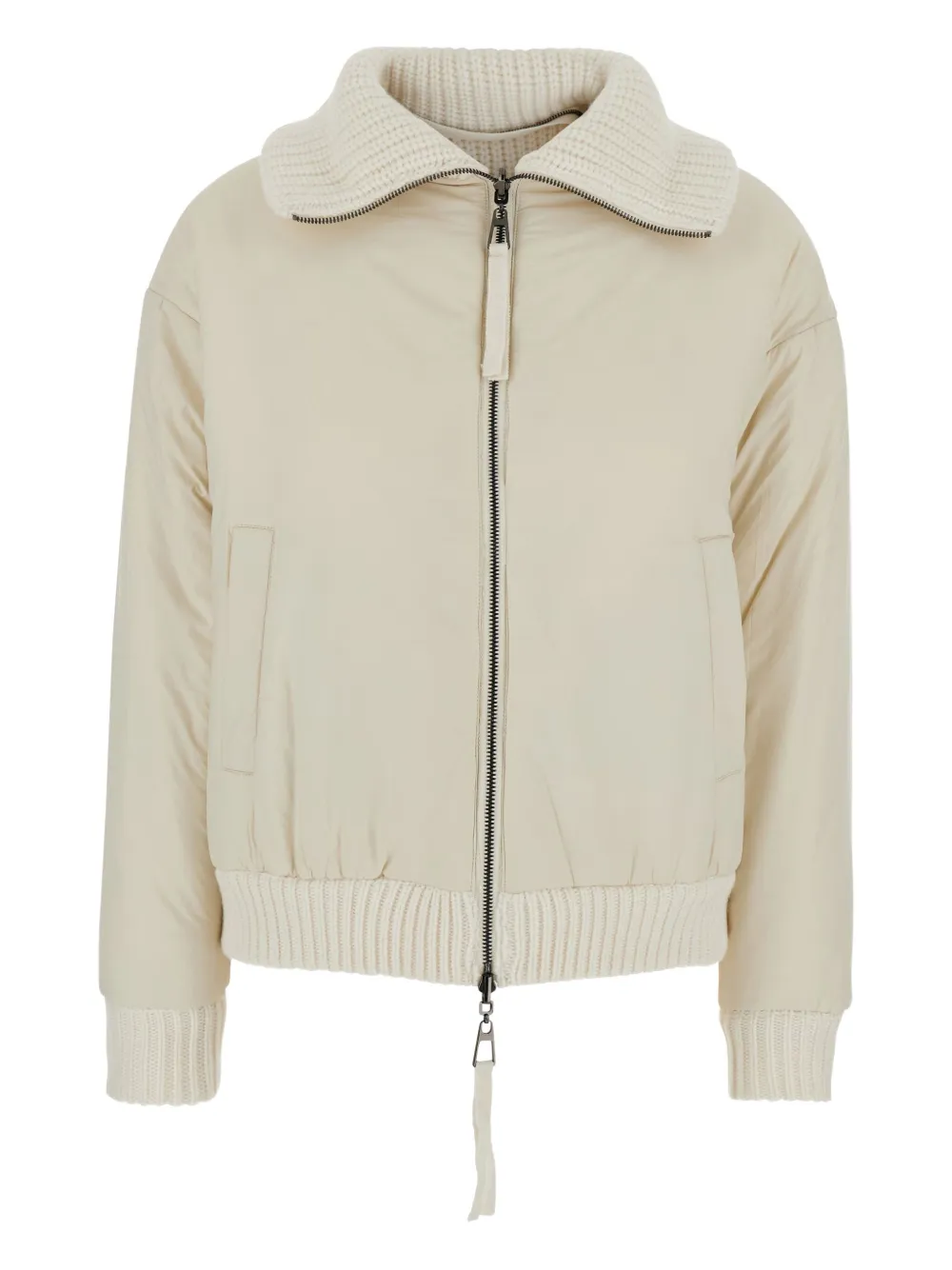 P.A.R.O.S.H. ribbed-knit hooded jacket | White | Image 1