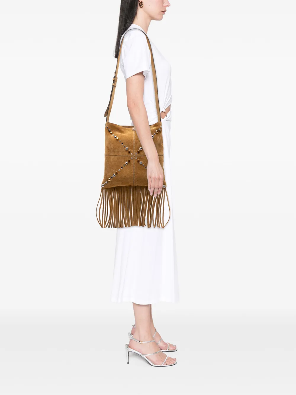 Valentino Garavani Pre-Owned 2000-2017 Suede Fringed Nellcote Bag crossbody bag | Pre-Owned | Image 2