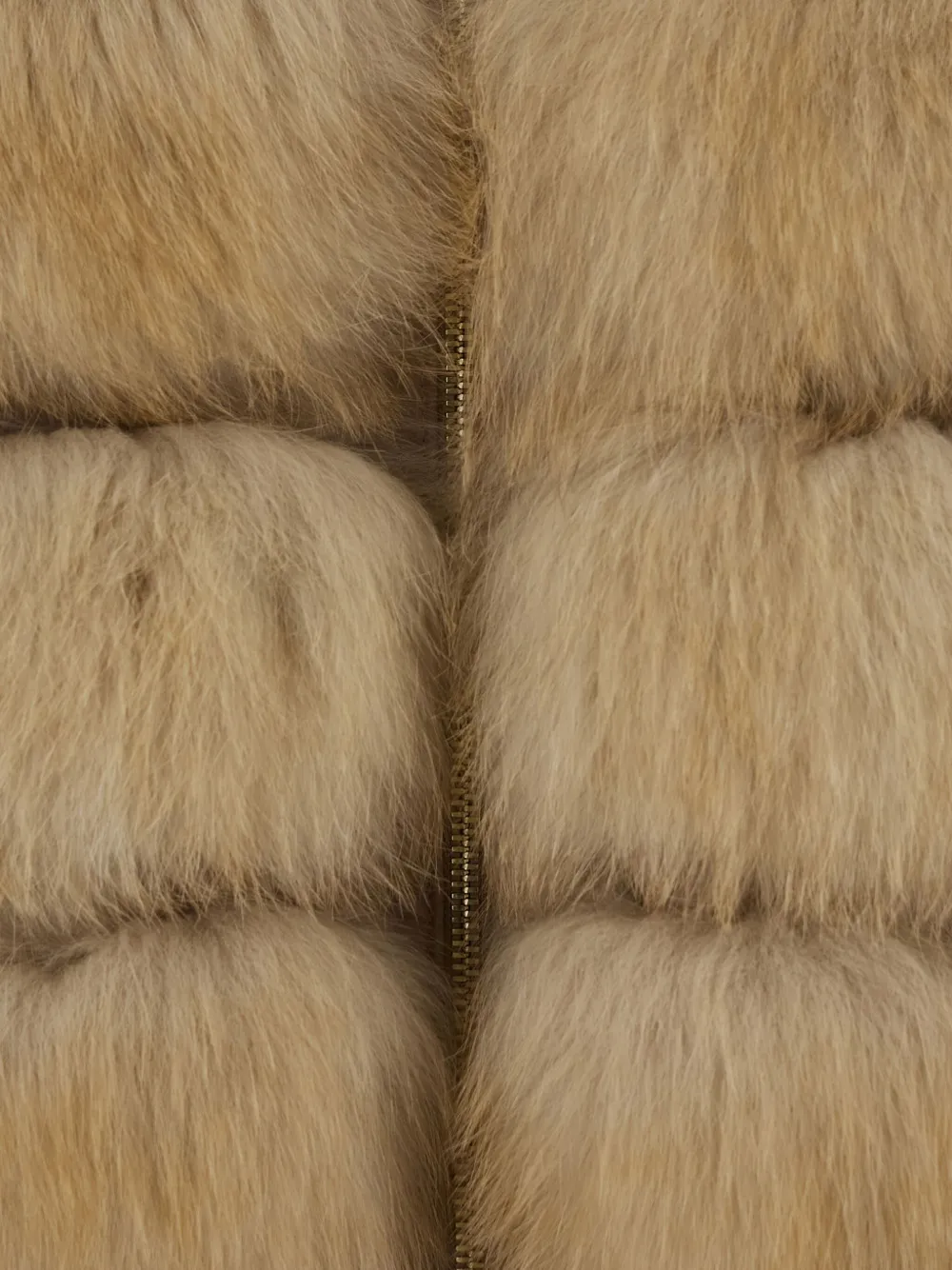 Suprema Hooded Fur-panel Vest In Neutral