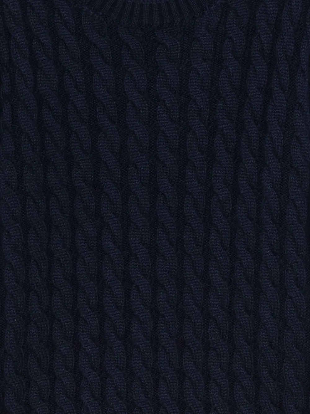 Gucci Kids cable-knit ribbed-trim sweater Blauw