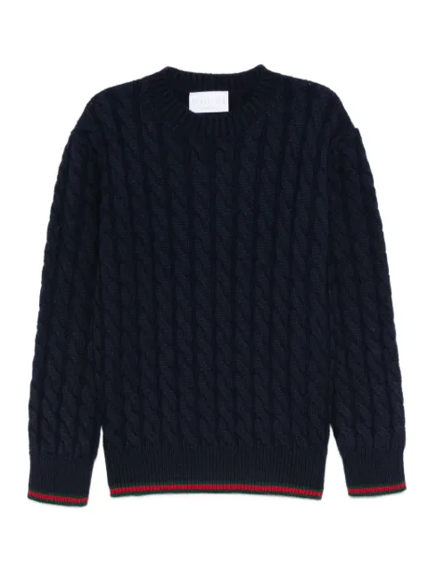 Gucci Kids Suéter de tricô com acabamento canelado