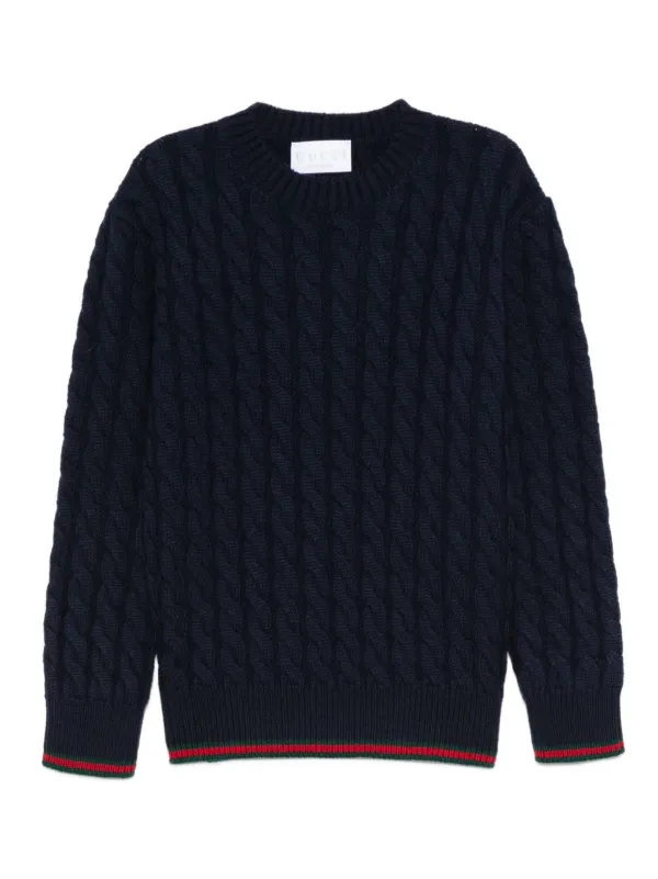 Gucci Kids ケーブルニット セーター | ブルー | FARFETCH JP