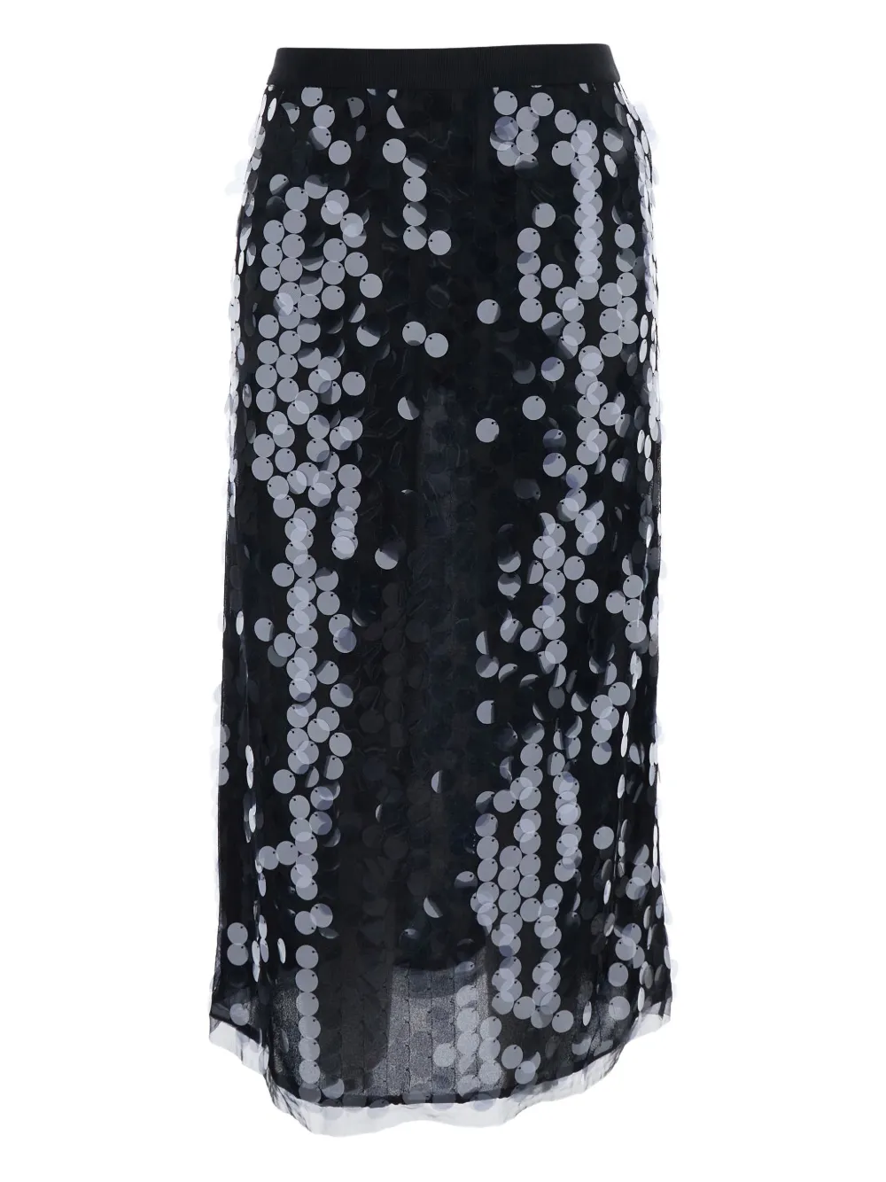 Semicouture Iris sequin-embellished skirt - Zwart