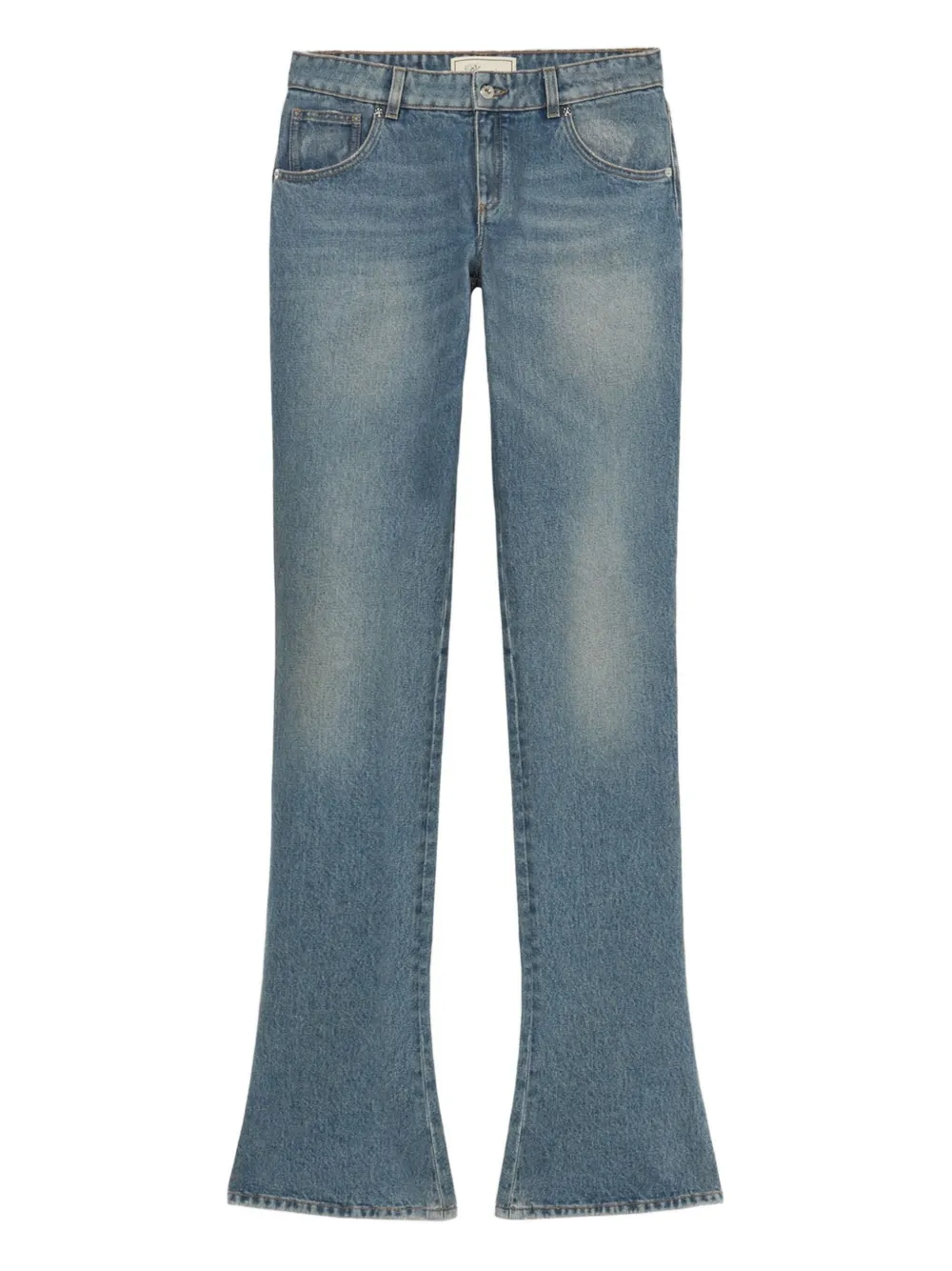 Blumarine Embroidered Flared Jeans In Blue
