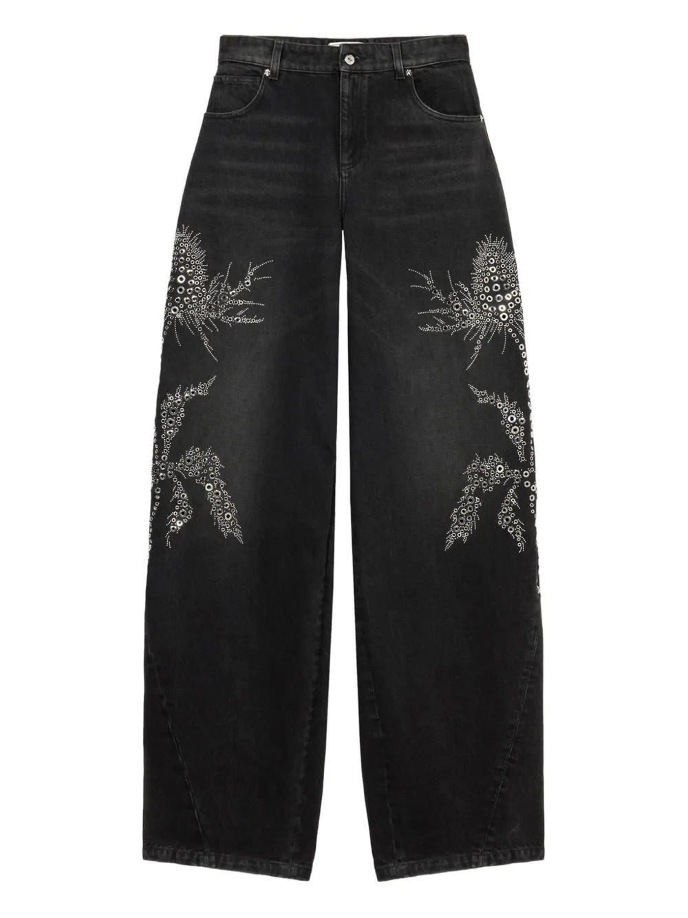 Blumarine embellished wide-leg trousers - ブラック Blumarine embellished wide-leg trousers - ブラック
