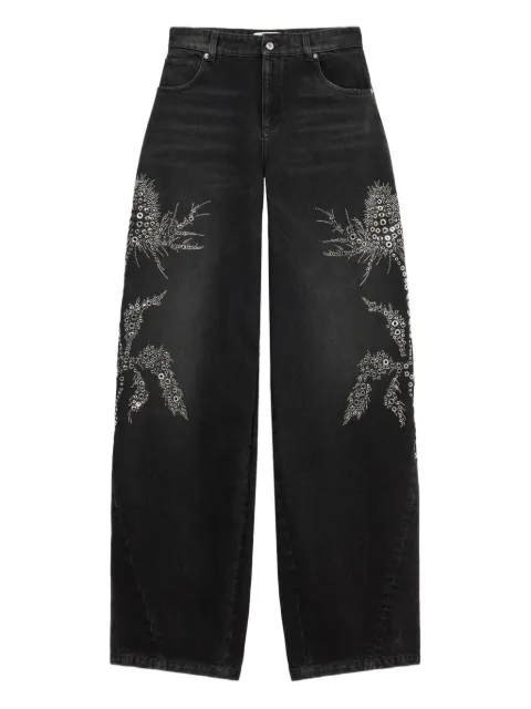 Blumarine embellished wide-leg trousers