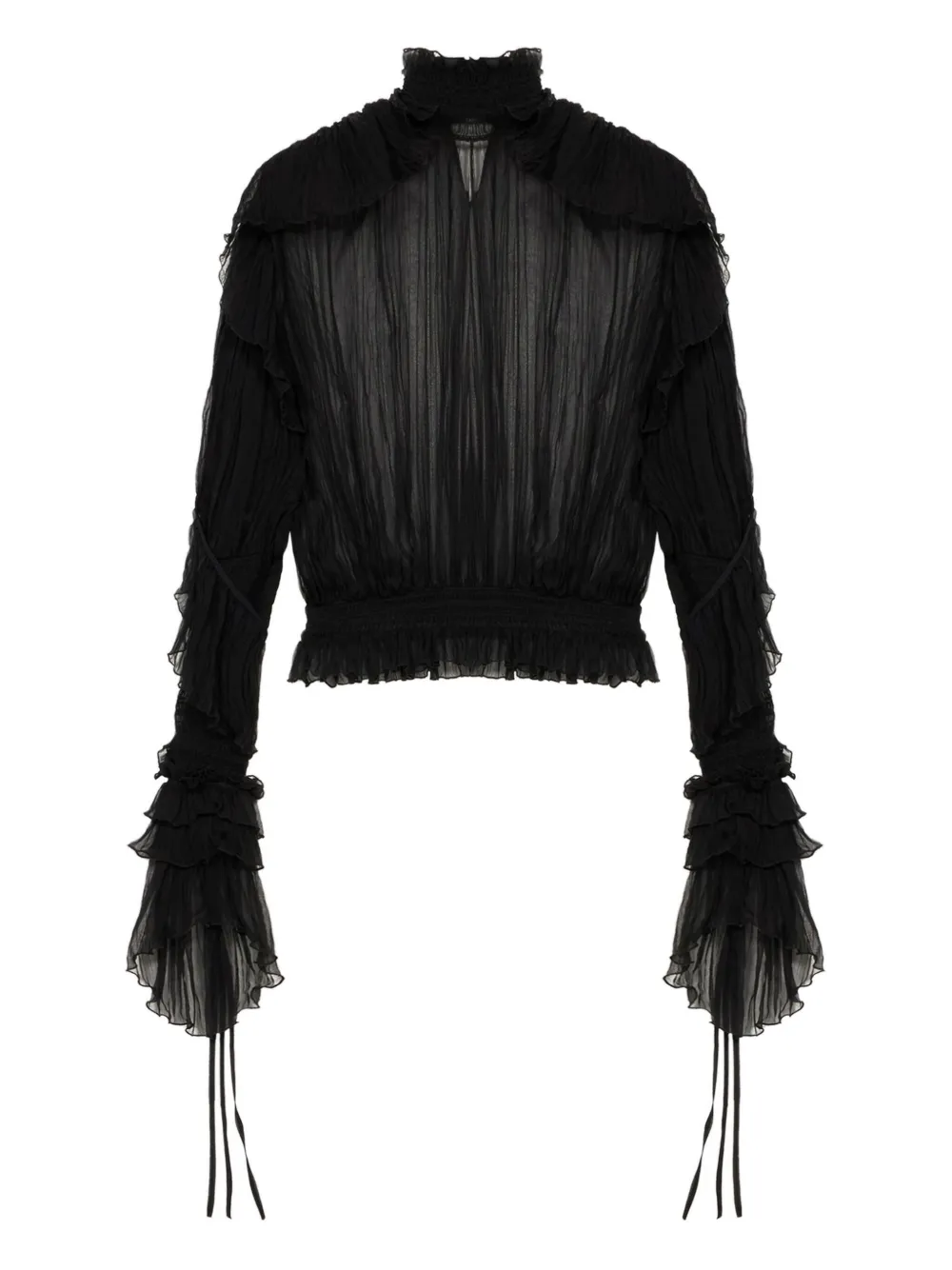 Blumarine high-neck lace blouse | Black | Image 1