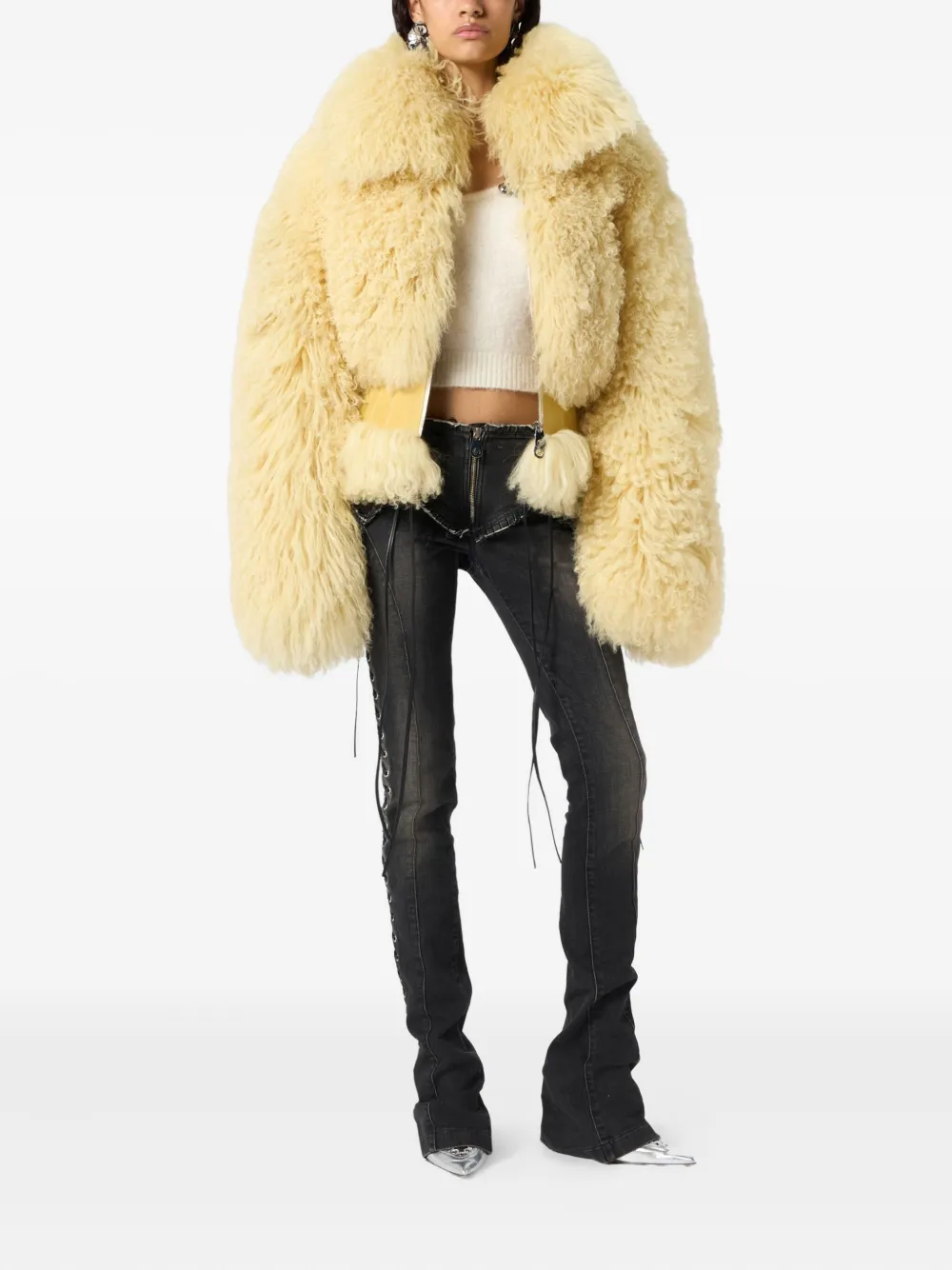Blumarine high-neck jacket | Faux Fur & Shearling Jackets | Image 2