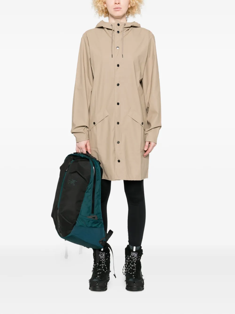 Rains Parka met capuchon Beige