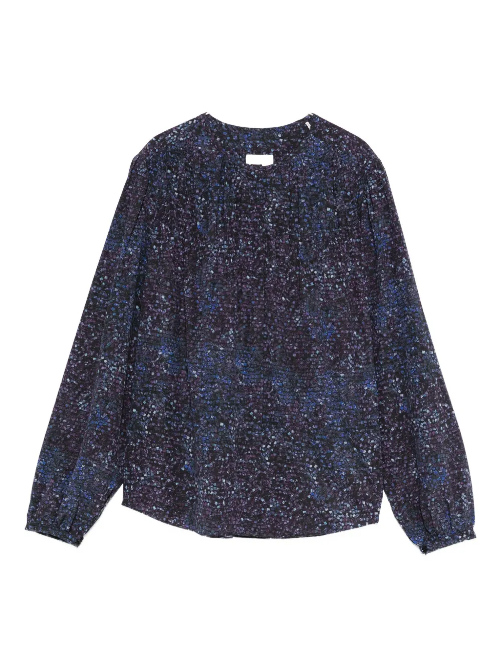 Isabel Marant Speckled Pleated Blouse In Multi