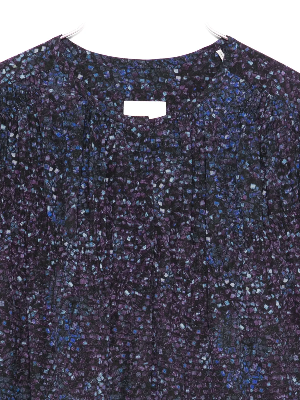 Isabel Marant Speckled Pleated Blouse In Multi