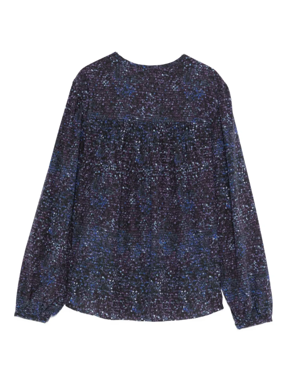 ISABEL MARANT speckled pleated blouse - Blauw