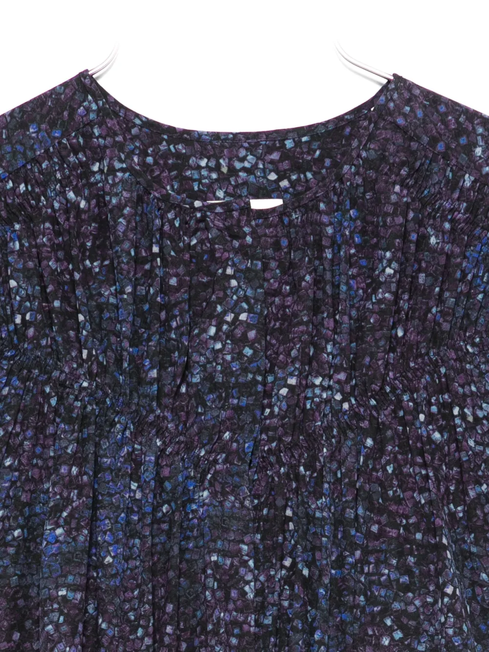 Isabel Marant Sally Pleated-frill Blouse In Blue