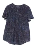 ISABEL MARANT Sally pleated-frill blouse - Blue