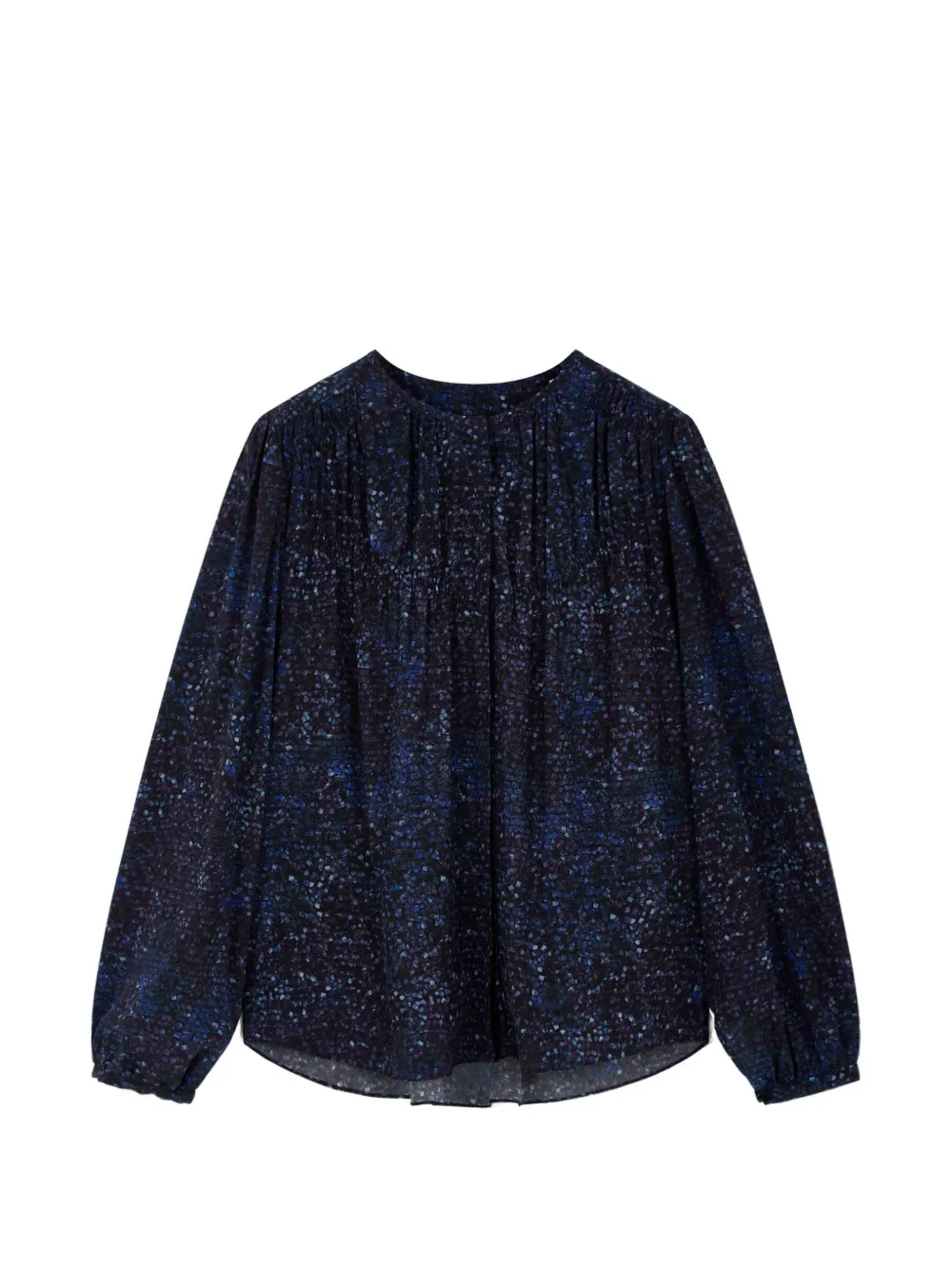 ISABEL MARANT Sally pleated-frill blouse - Blu