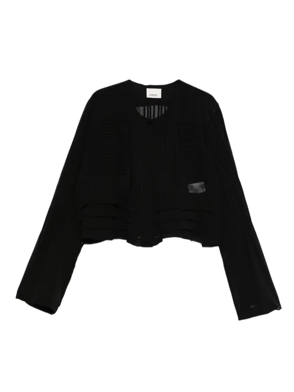 イザベルマラン プリーツブラウス ISABEL MARANT プリーツ ブラウス | ブラック | FARFETCH JP