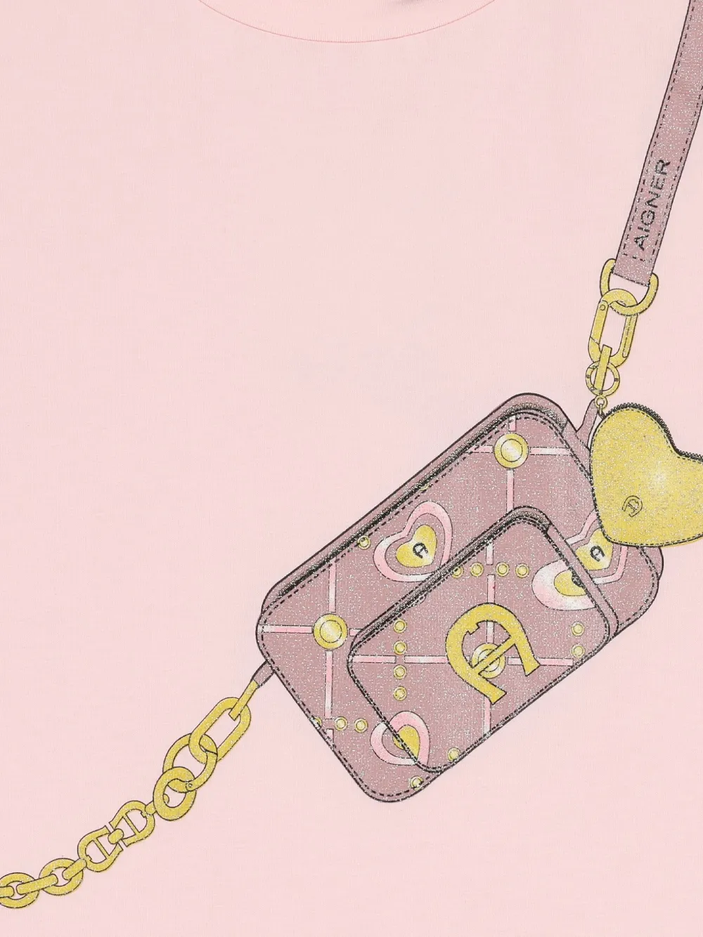 Aigner Kids T-shirt met print Roze