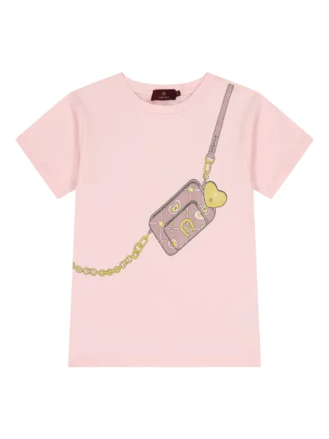 Aigner Kids t-shirt à imprimé sac