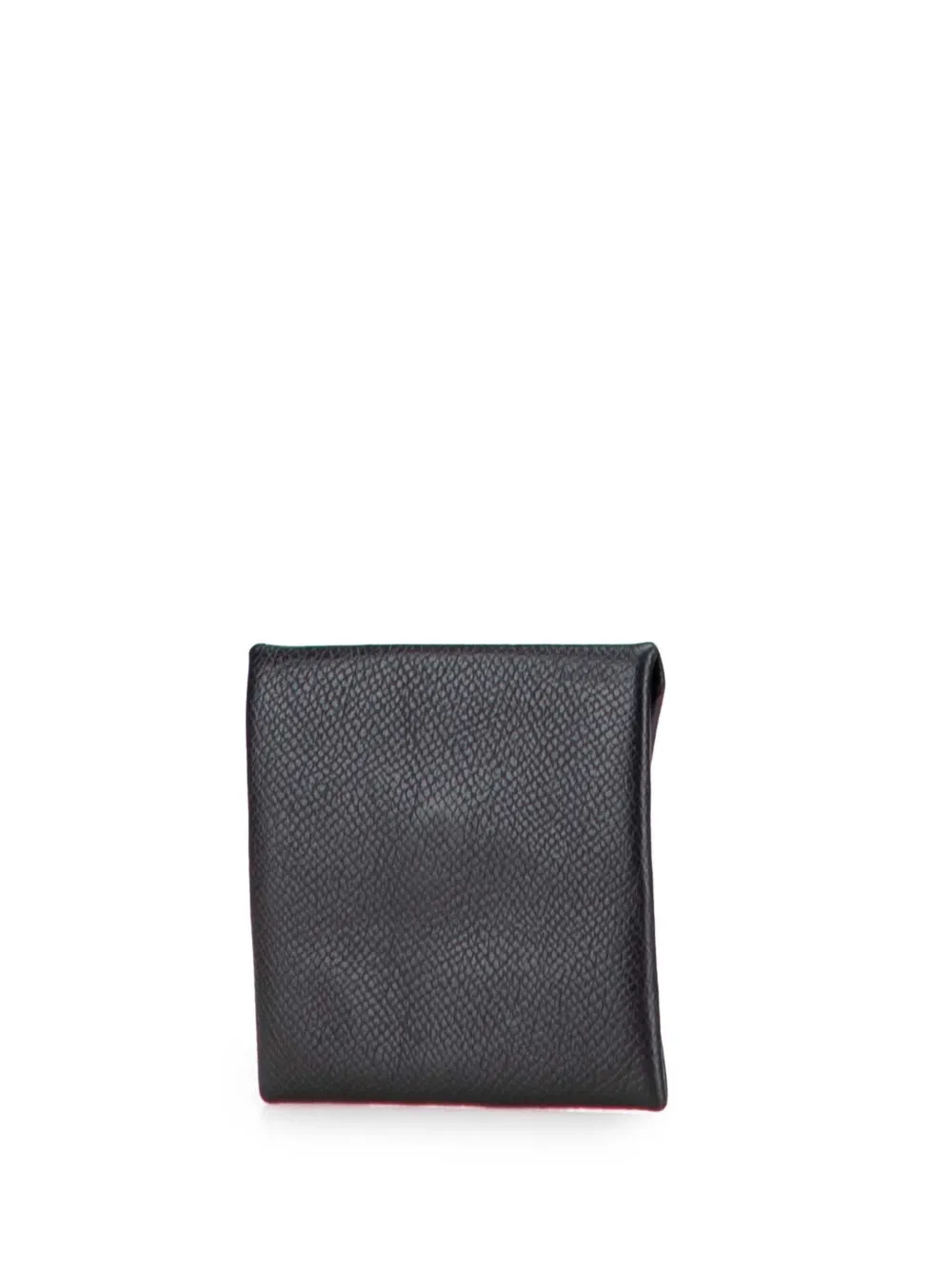 Pre-owned Hermes 2022 Epsom Bastia Coin Pouch In Black
